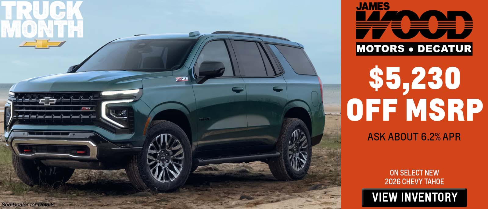 Select 2026 Chevy Tahoes