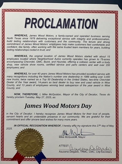 James Wood Motors Day