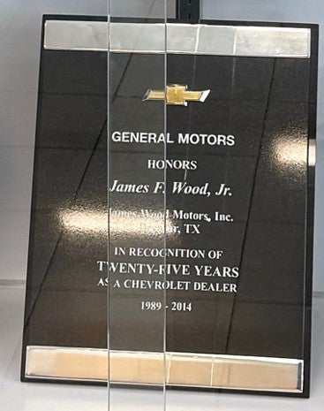 2014 25-Year General Motors Dealer Recognition - James F. Wood Jr.