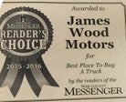 2015 Wise County Messenger Reader's Choice Best Place to Buy a Truck